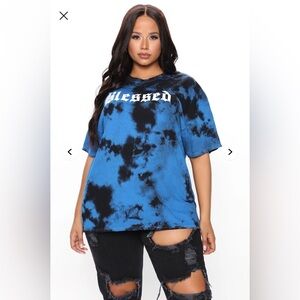 NWOT Fashion Nova Blessed Tie Dye Tunic Top